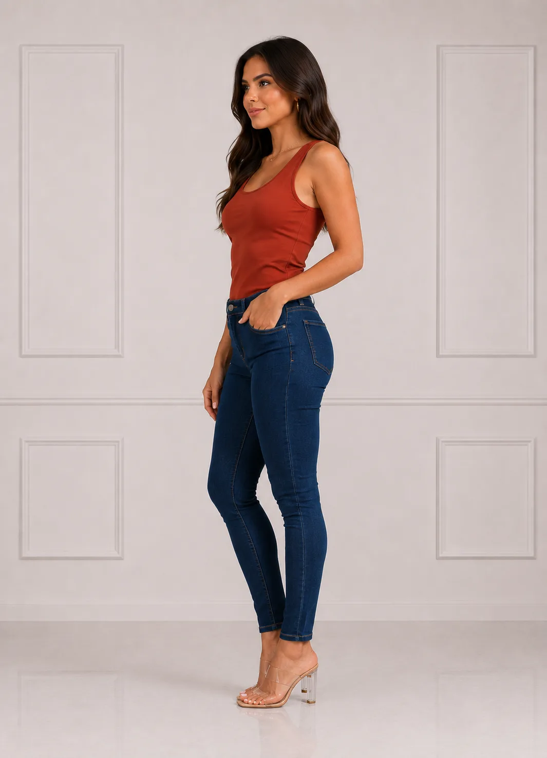 Blusa Feminina Poliamida lado ou costas