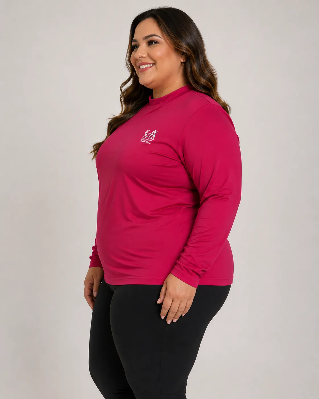Blusa Plus Size com Proteção UV 50+ lado ou costas