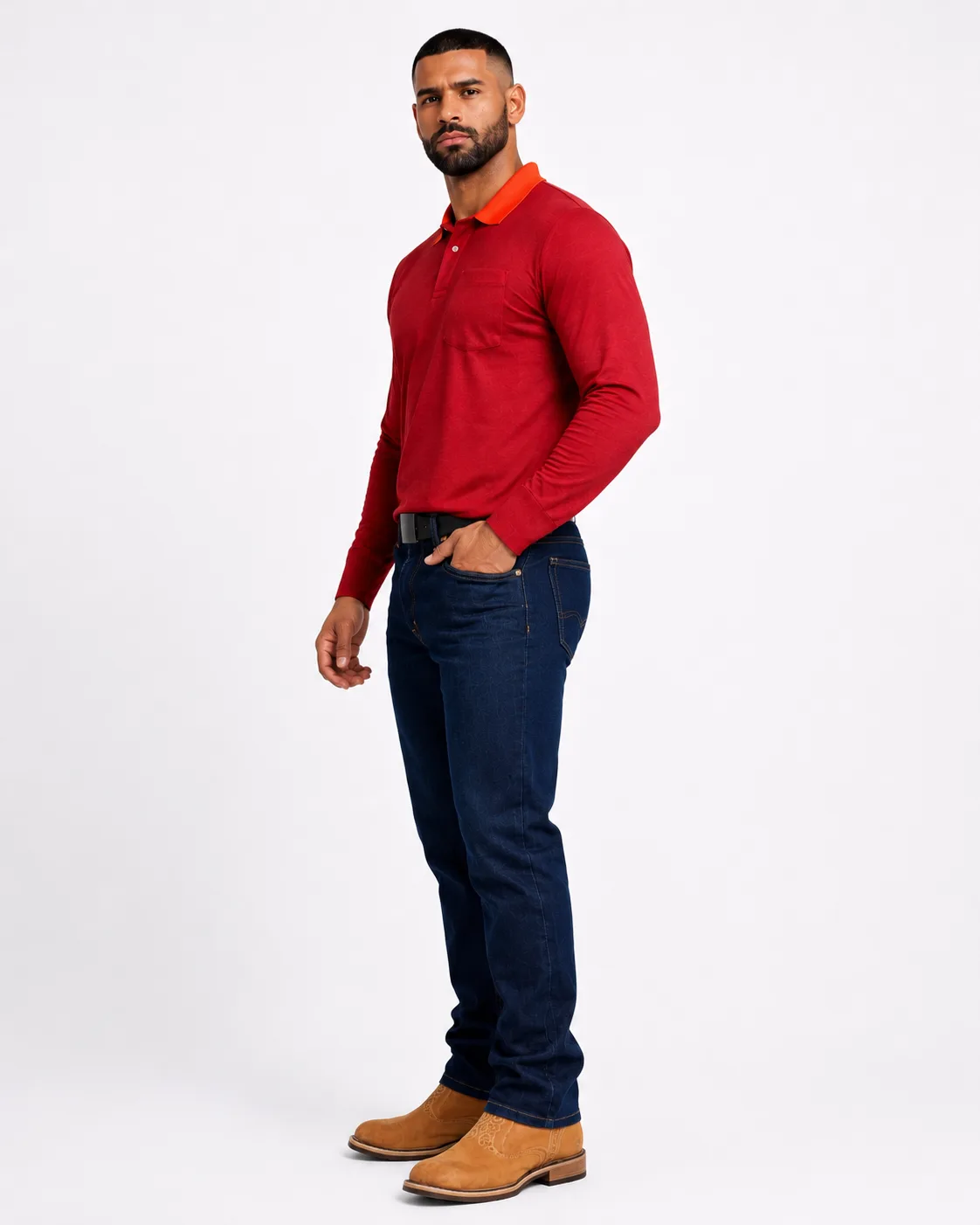 Calça de Trabalho Jeans lado ou costas