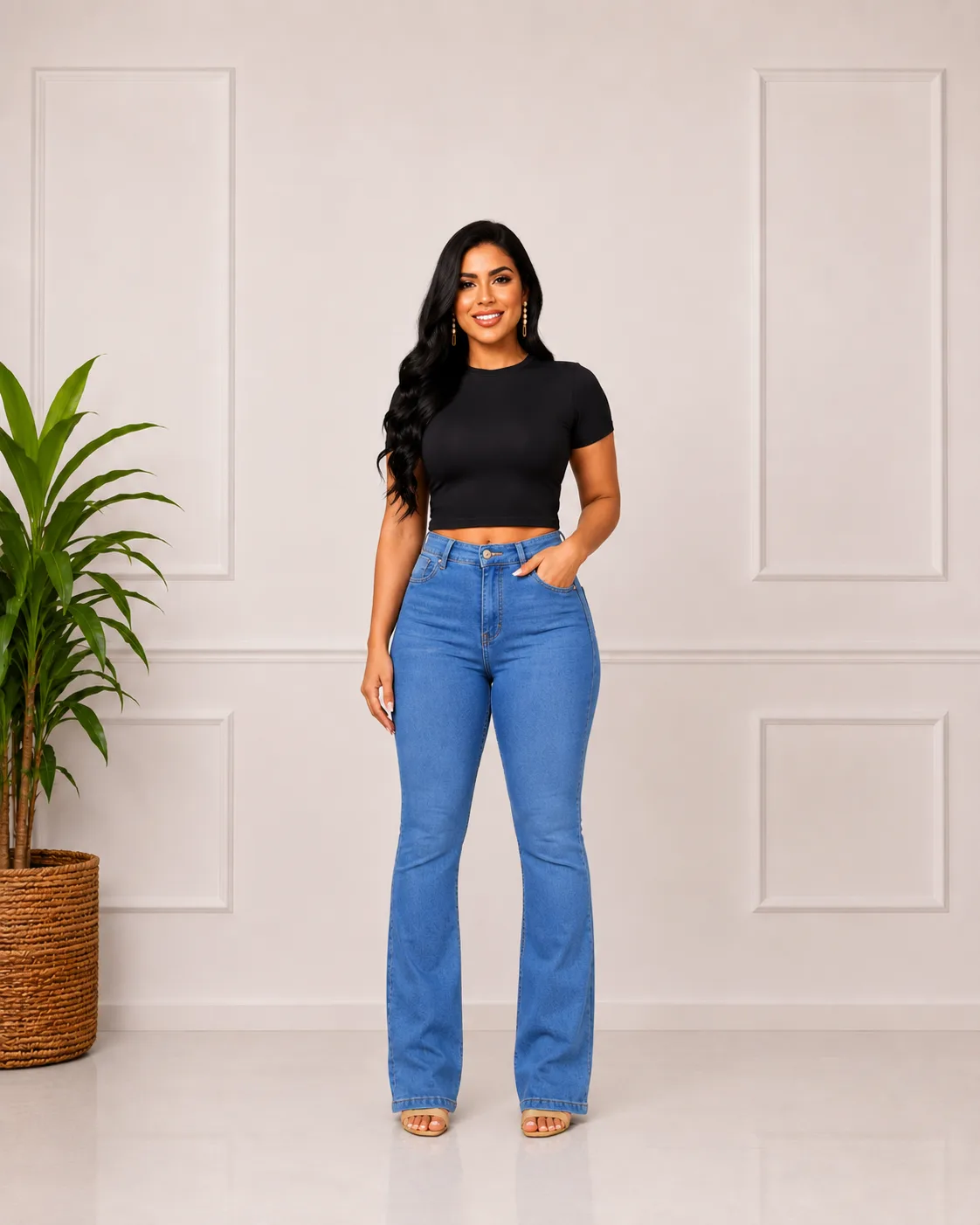 Calça Jeans Flare Feminina Moda feminina Variadas da Loja Precinho10