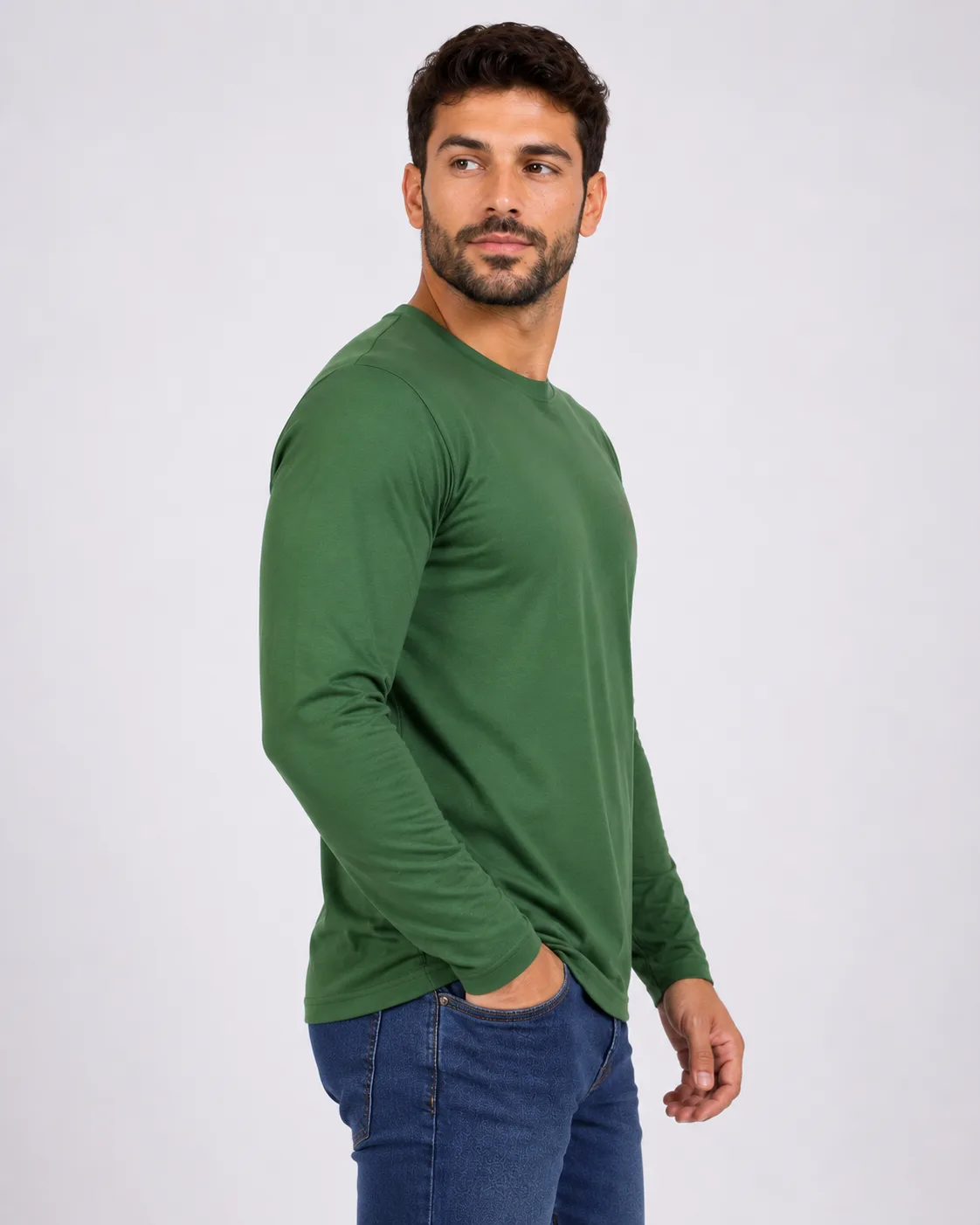 Camiseta Masculina de Trabalho Manga Longa lado ou costas