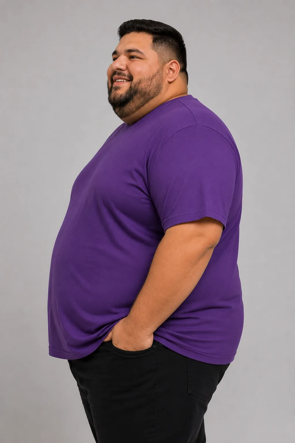 Camiseta Masculina Plus Size G4 lado ou costas