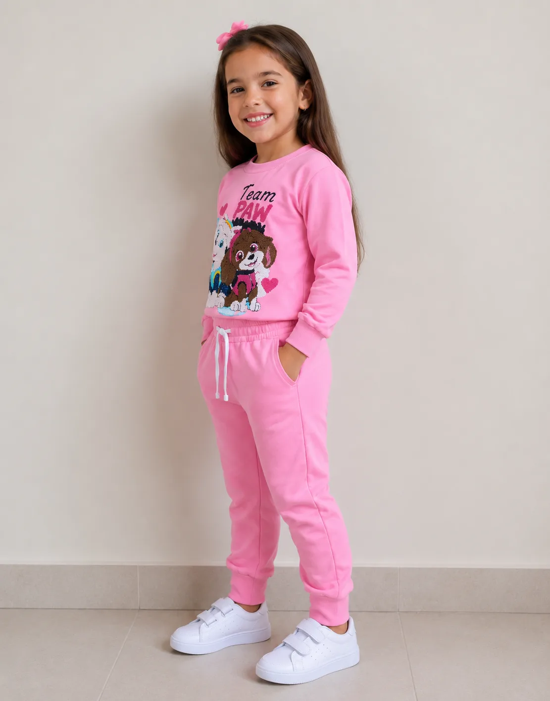 Conjunto Infantil Feminino Moletom lado ou costas