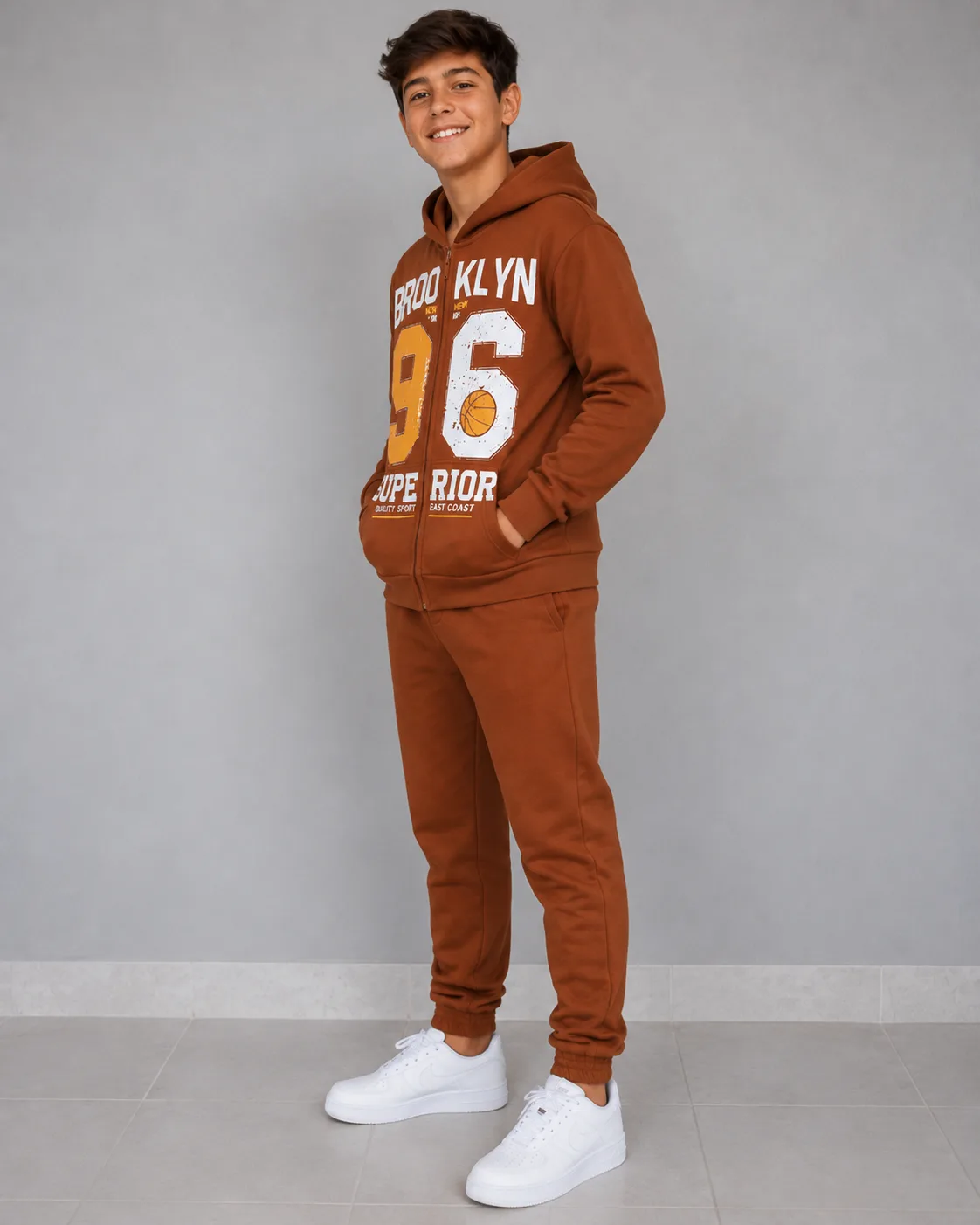 Conjunto Juvenil Moletom Masculino lado ou costas