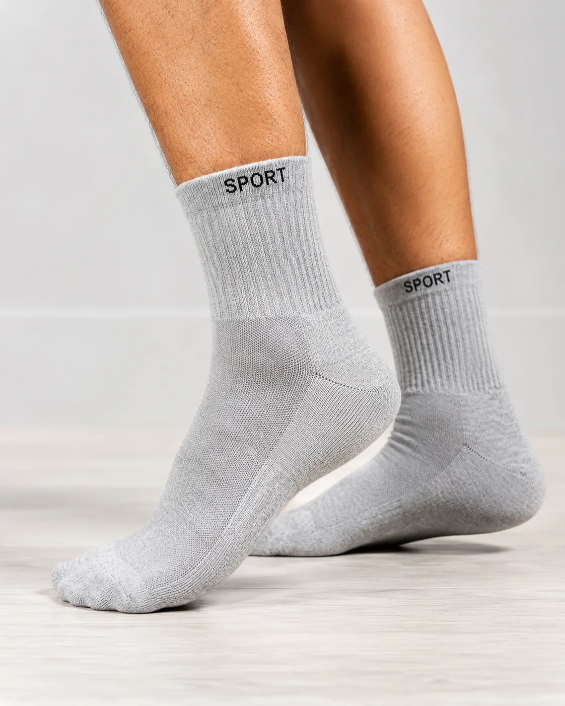 Kit 3 Pares de Meia Cano Longo Sport lado ou costas