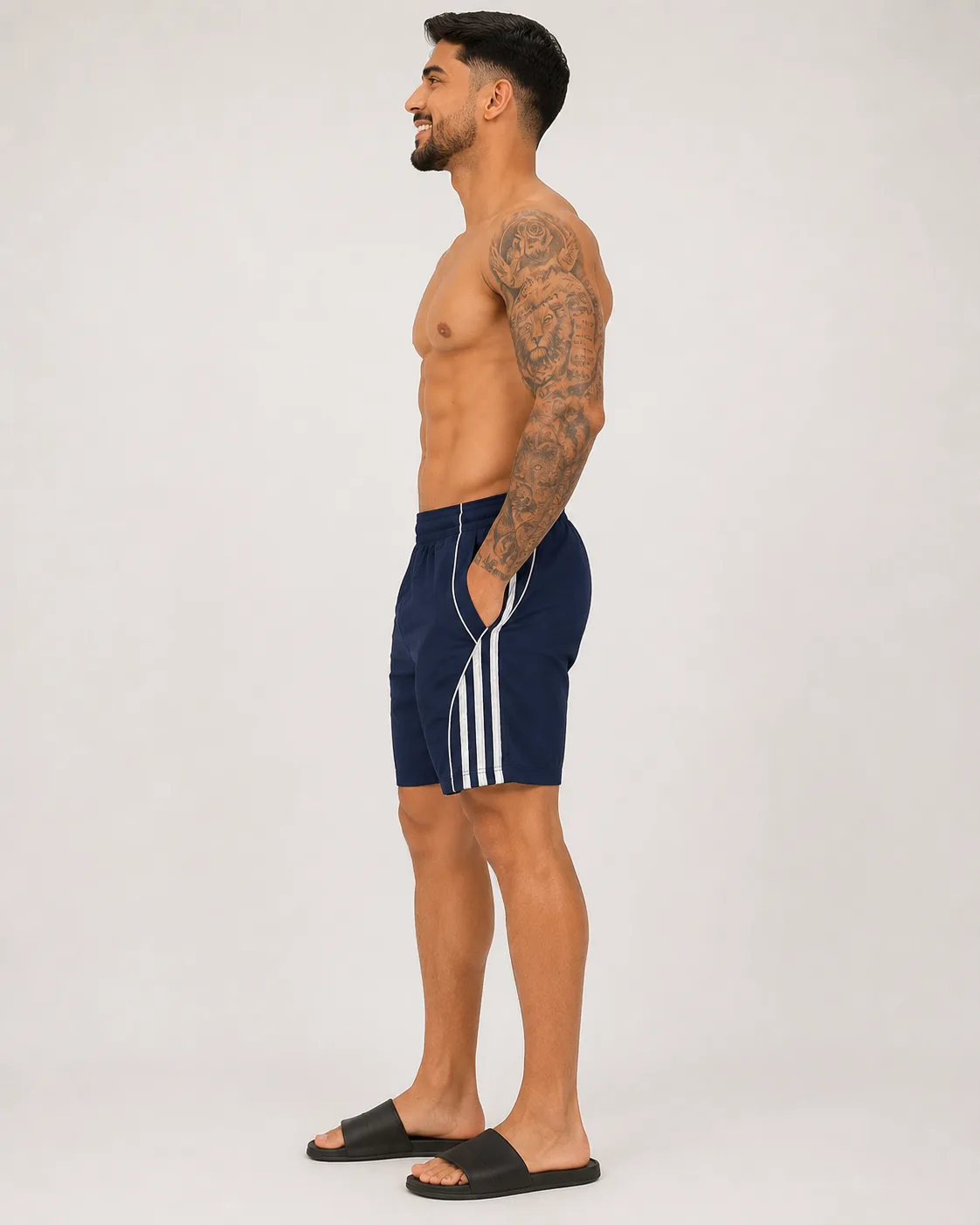 Short Masculino Tactel  Bolso com Zíper lado ou costas