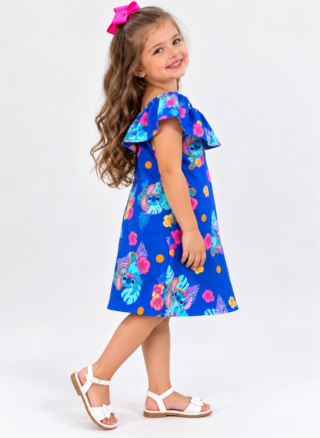 Vestido Infantil Estampado lado ou costas